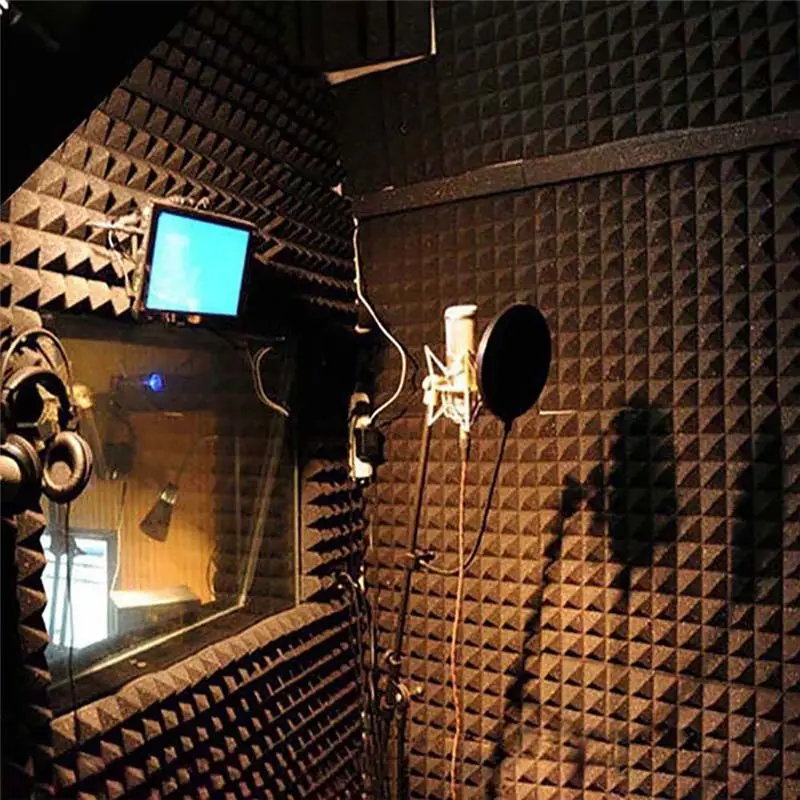 ABNQ Acoustic Foam Panels 12 Pcs, Soundproof Wall Panels 30x30x5cm, High Density Sound Absorbing Panel for Walls White