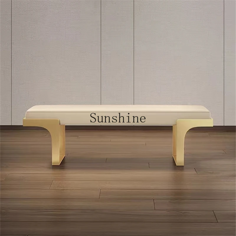 Home door light luxury bench bedroom bedside bench high sense