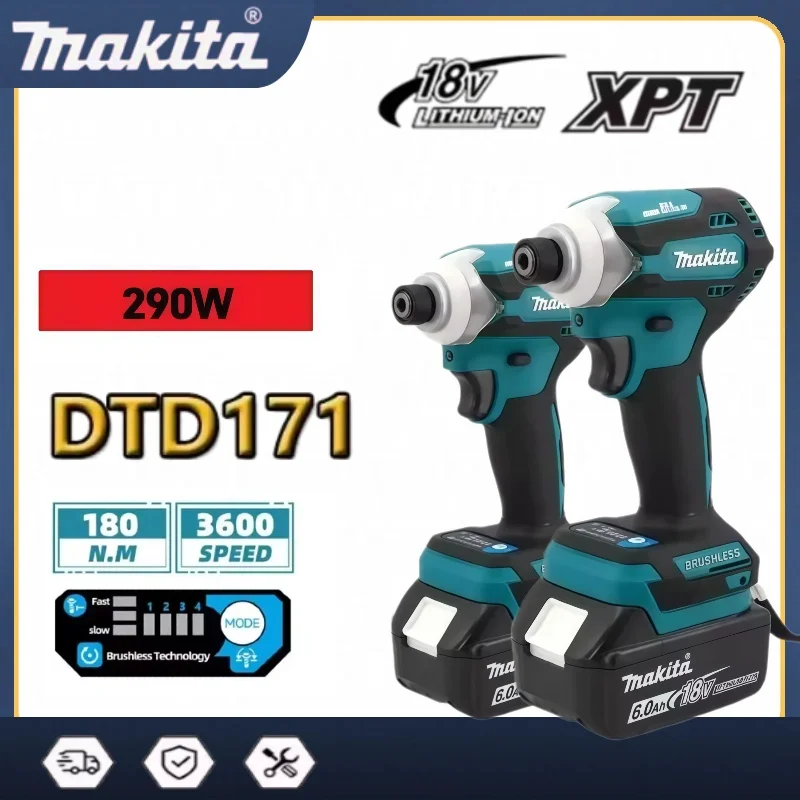 

Makita DTD171 Impact Driver Cordless Brushless Electric Screwdriver Rechargable Drill Driver Power Tool