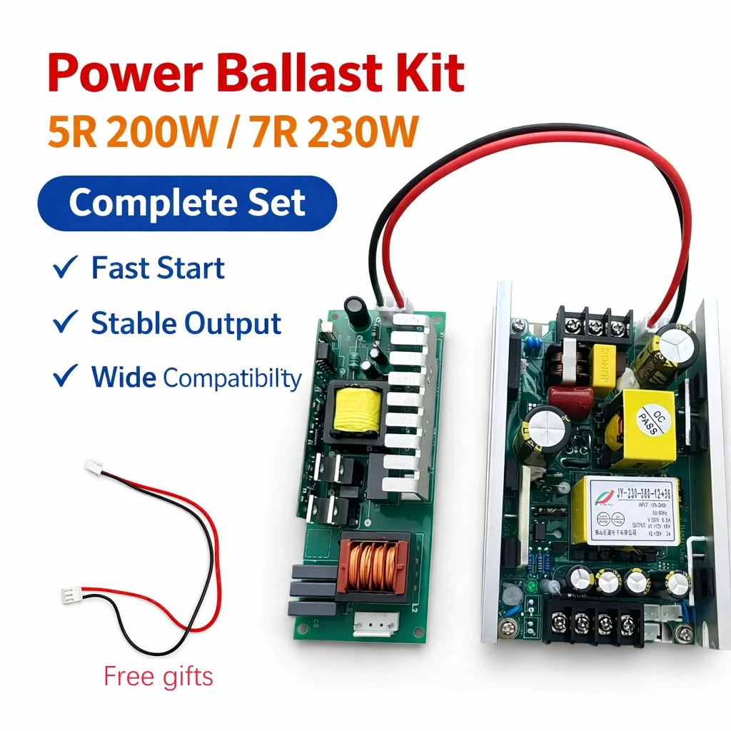 

New 5R/7R Stage Beam Light Ballast 200W/230W Switching Power Supply Replacement, Fit for Sharpy Beam Moving Head Lights