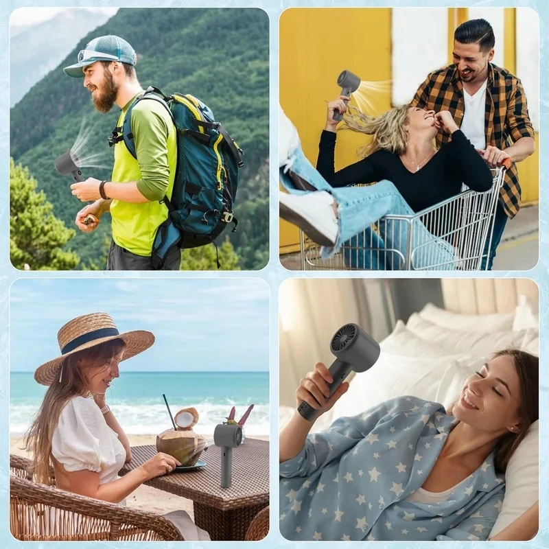 NEW Handheld mini fan, powerful 400mAh wind speed, convenient USB charging, suitable for travel, outdoor activities, and summer image 6