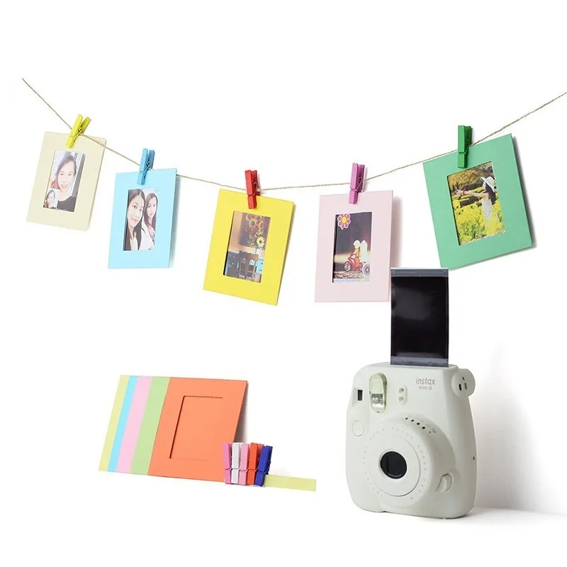 [Set of 10pcs] Paper Photo Case for Instax Mini Film with Clip and String CAC09