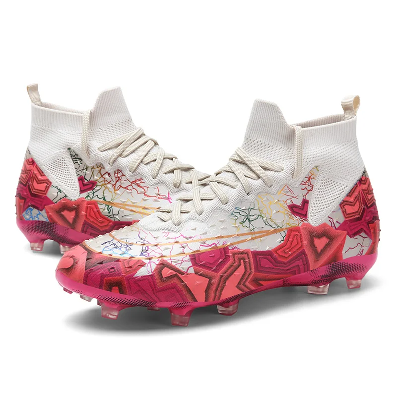 

High Ankle Sneakers Professional Kids Football Boots Football Boots Professional Outdoor Sneakers 2025