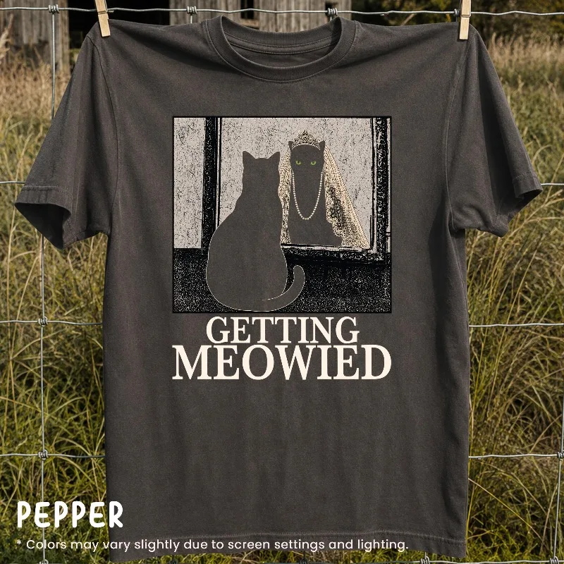 Getting Meowied Fiancee Shirt Cat In The Mirror Engagement Shirt Cat Lover Bachelorette Tee Cat Bridal Shower Engagement Gift