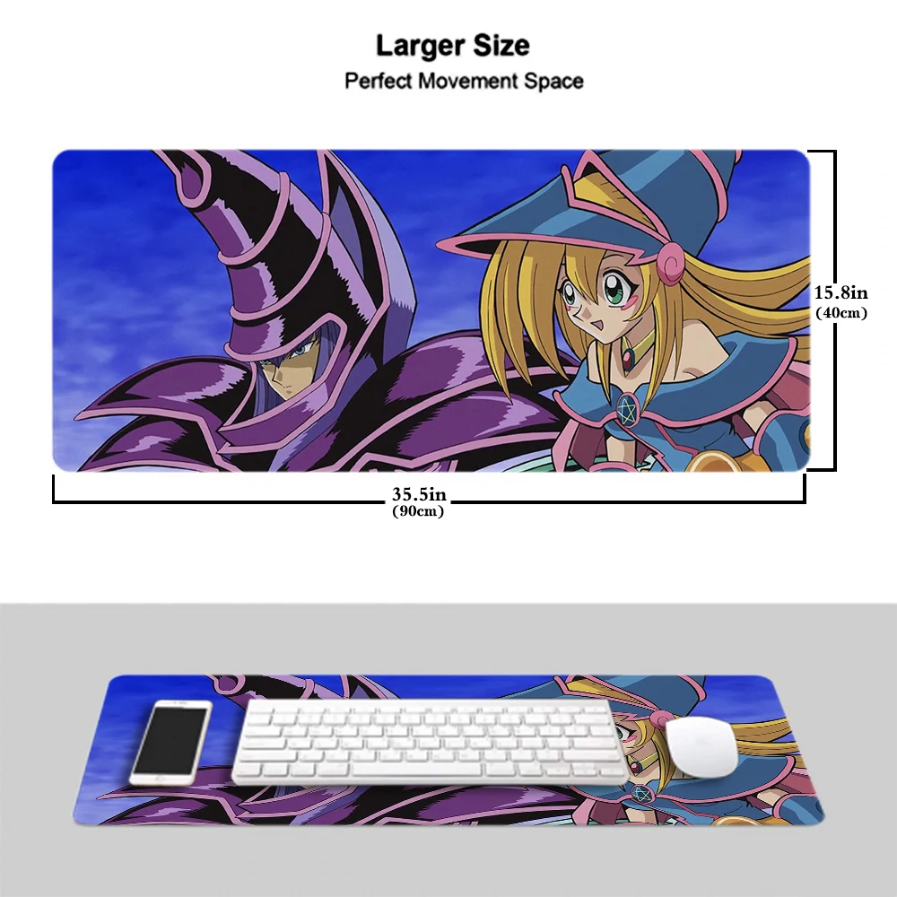 YuGiOh Anime Mouse Pad Gamer Large Gaming Mousepad Cute Dark Magician Girl Mouse Mats Rug Keyboard Pad Computer Table Desk Mat