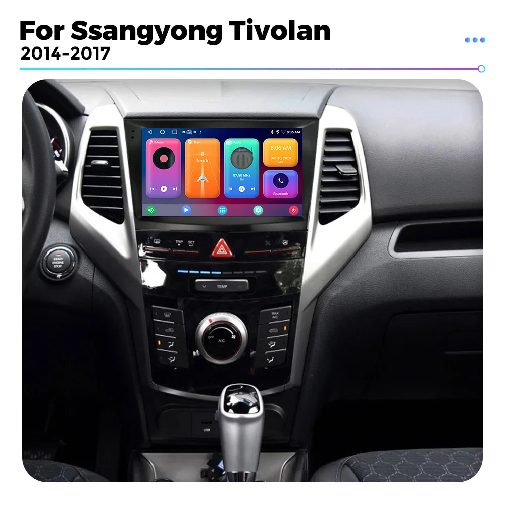 For SsangYong Tivoli 2015-2022 Car Radio Head Unit Multimedia Video Player Navigation GPS Android Auto Carplay WIFI No 2din DVD