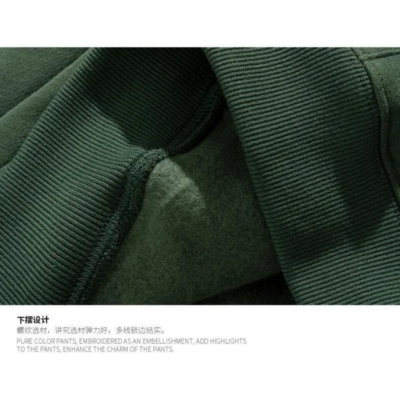 Felpa con cappuccio autunno e inverno verde giapponese da donna alla moda più velluto con cappuccio da coppia indossa un top da uomo spesso