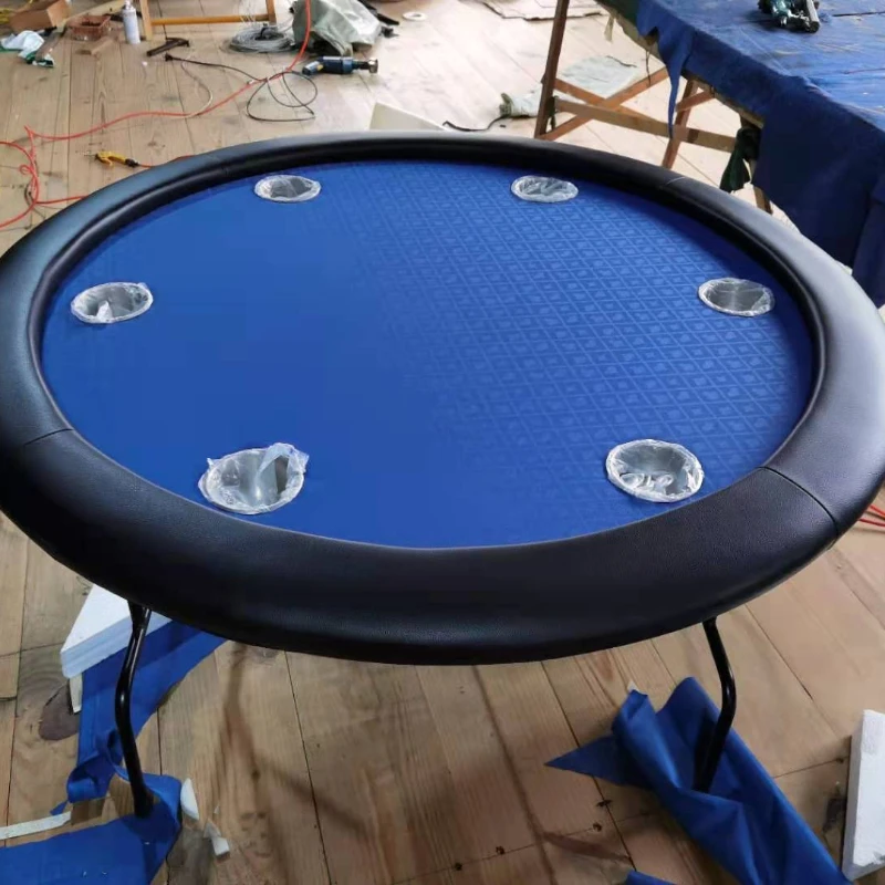 Texas Hold'em table foldable round table for chess and card room Customizable chip tablecloth pad color size