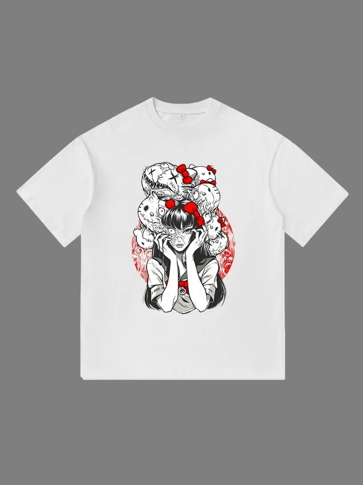 2025 جديد عادية تي شيرتات قصيرة الاكمام طباعة القطن منتظم صالح الجولة الرقبة تنفس فضفاض للجنسين المحملة الرجال النساء الملابس Fortnite #1