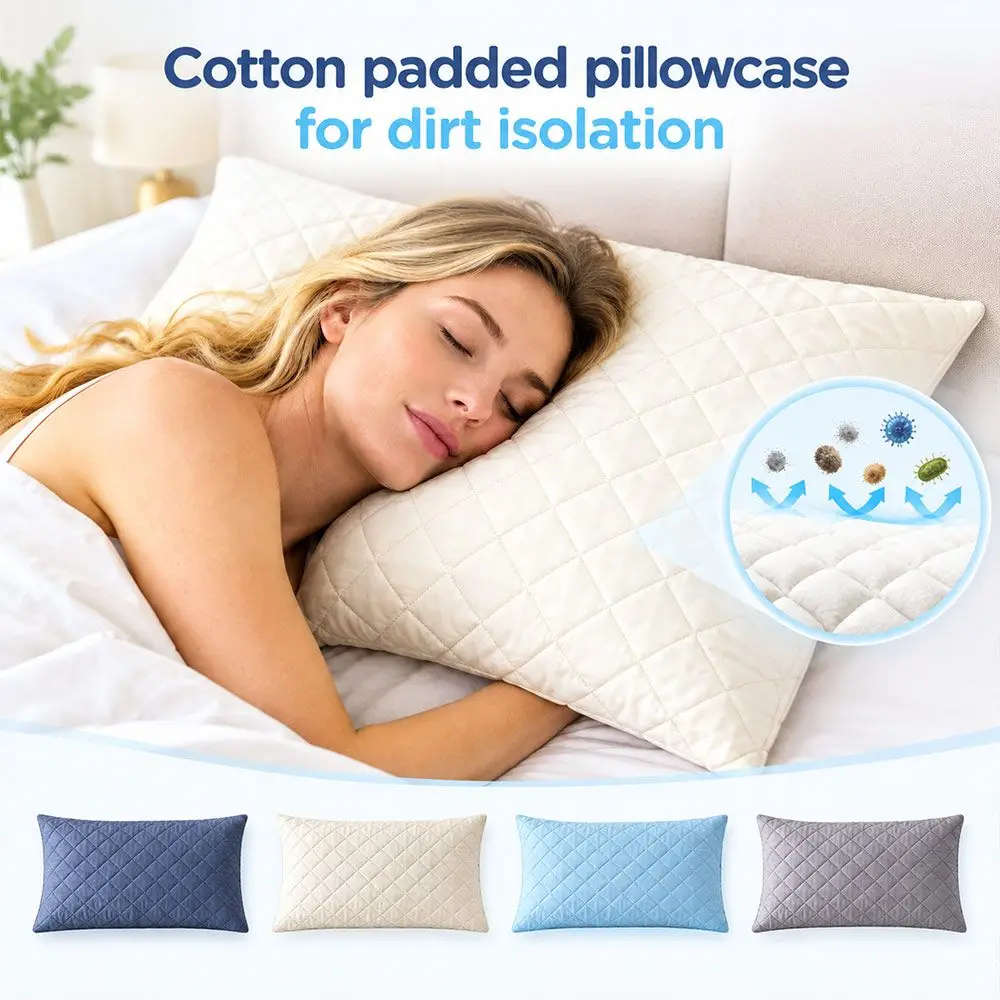 74*48cm Pillow Cover Cotton Anti Mite Pillow Core Protection Waterproof Head oil Pillow Case Protector for Bedroom Decoration