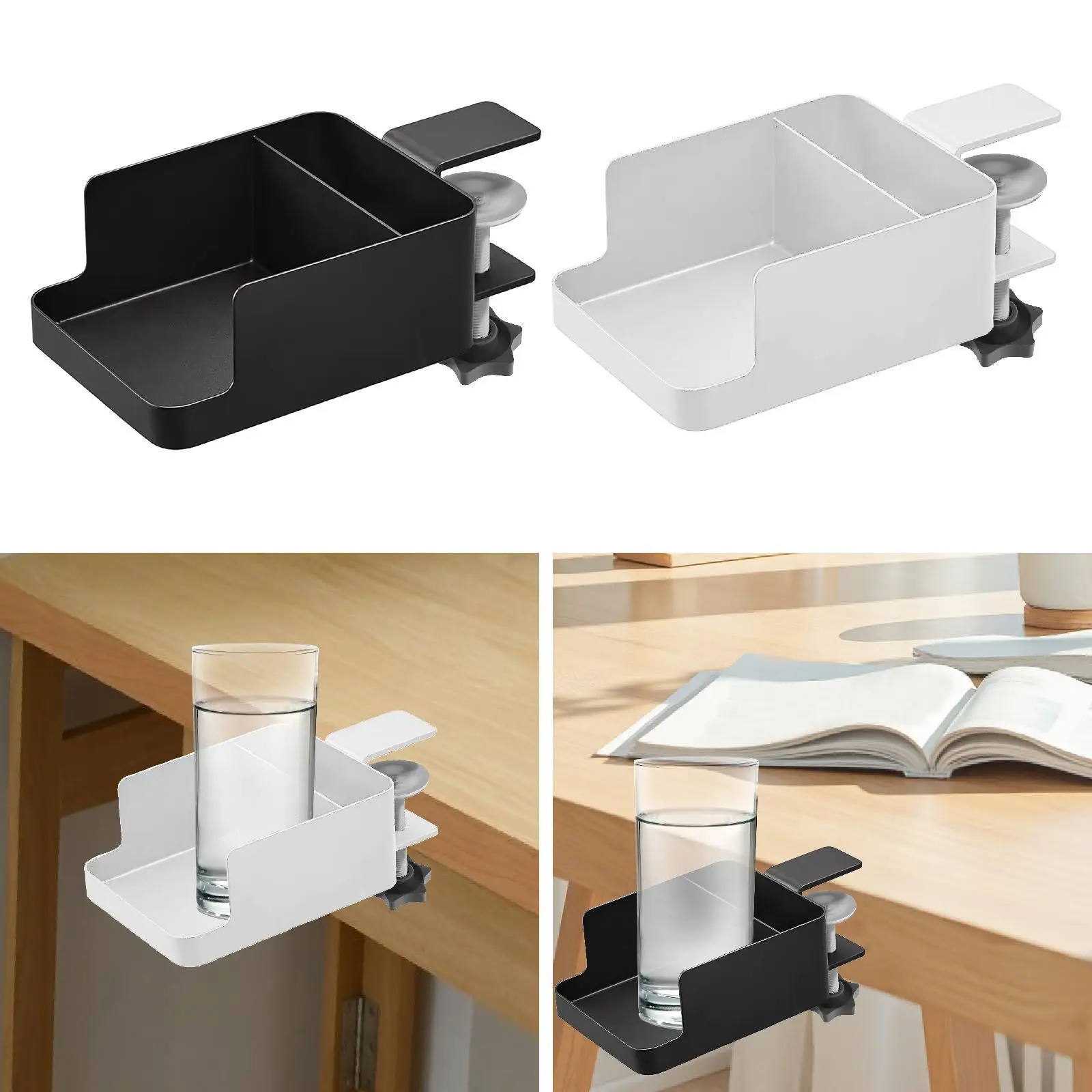 

Desk Cup Holder Phone Holder, Drink Holder Clamp for Office Nightstand