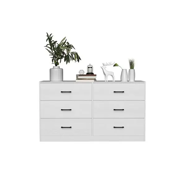 Country style two-story large white bedside table sturdy and durable