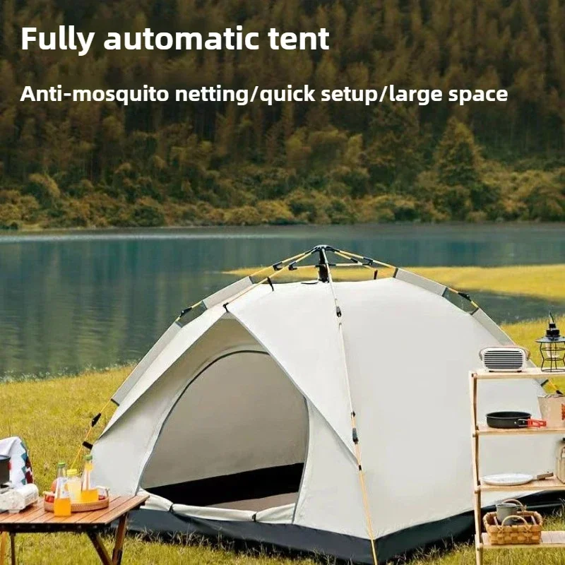 

Camping Outdoor Portable Folding Tent Sun Protection Thickened Rainproof Tent Large Space Lightweight Tents Trip Equipment