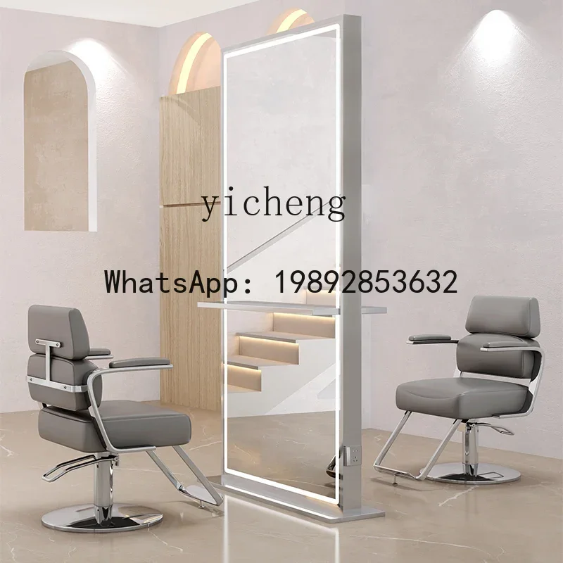 H3  barber shop mirror hair salon special hair salon mirror table with desktop perm, dye and cut hair mirror