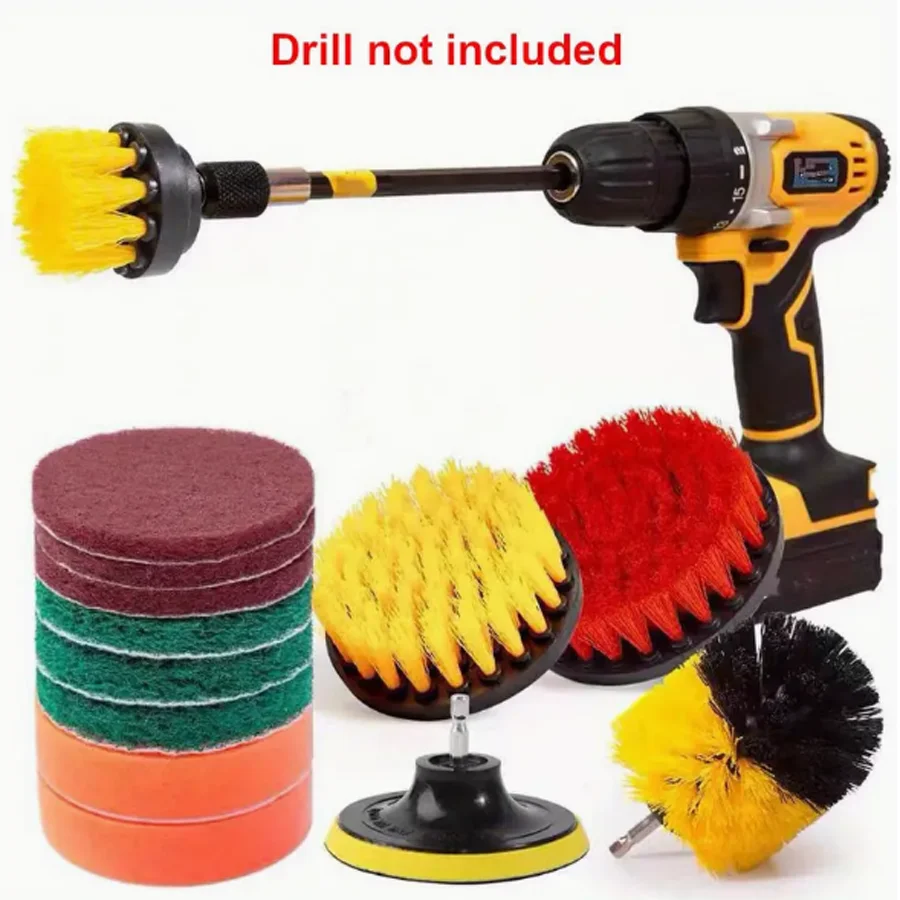 

Набор щеток для электродрели, Набор насадок для чистки автомобильных напольных покрышек, туалета