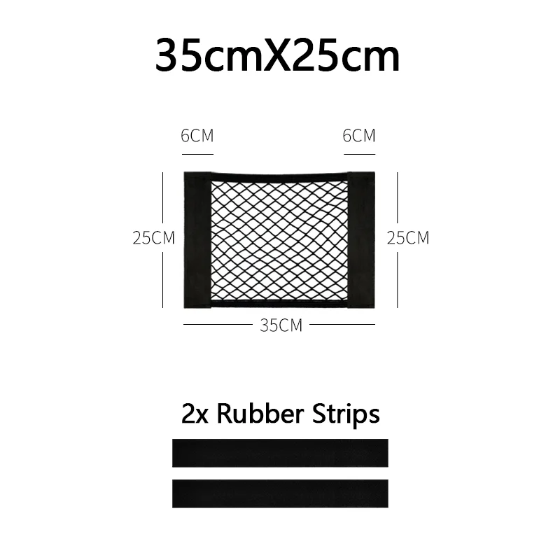 Kofferbak Netto Auto Dubbele Opslag Netwerk Tas Auto Rugleuning Vaste Mesh Zak Universele Auto Elastische Klittenbandjes Netto Organizer