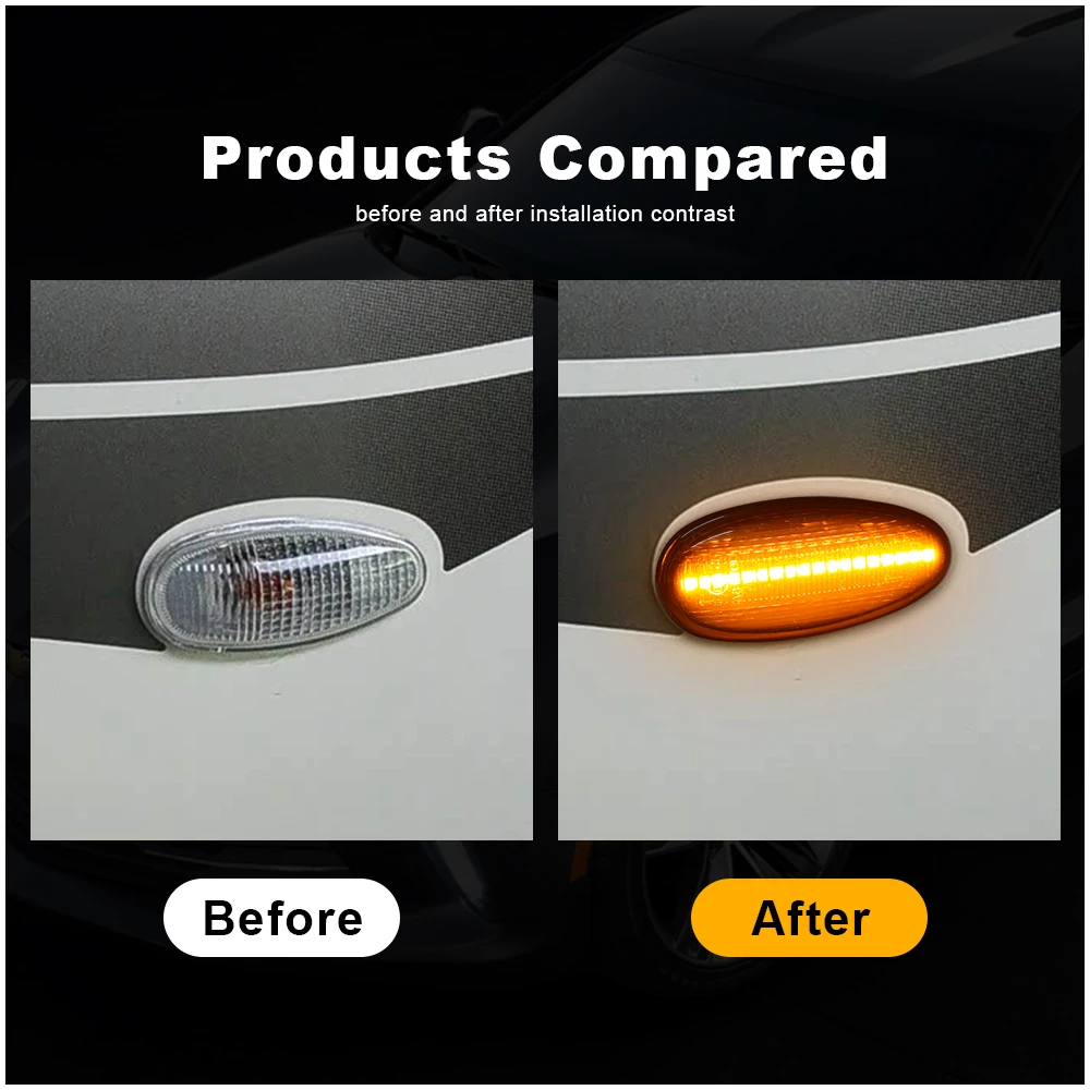 For Mitsubishi Pajero Montero Shogun MK3 Sport K9 Space Wagon Galant Outlander Lancer Dynamic LED Side Marker Turn Signal Lights