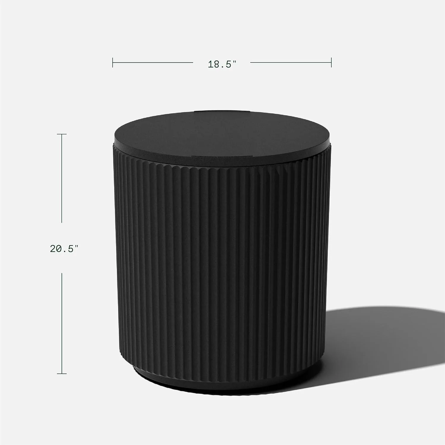 Outdoor Cooler Side Table - 2 in 1, Black, 21 inch