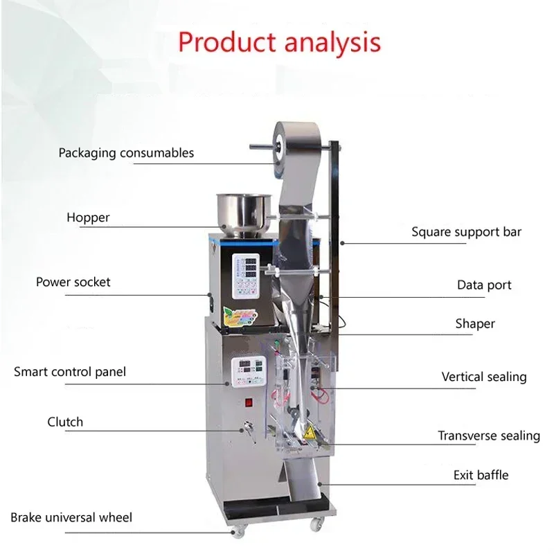 

Automatic Tea Bag Packaging Machine High Quality Quantitative Weighing Sealer For Granular Powder Tea And Dried Fruit