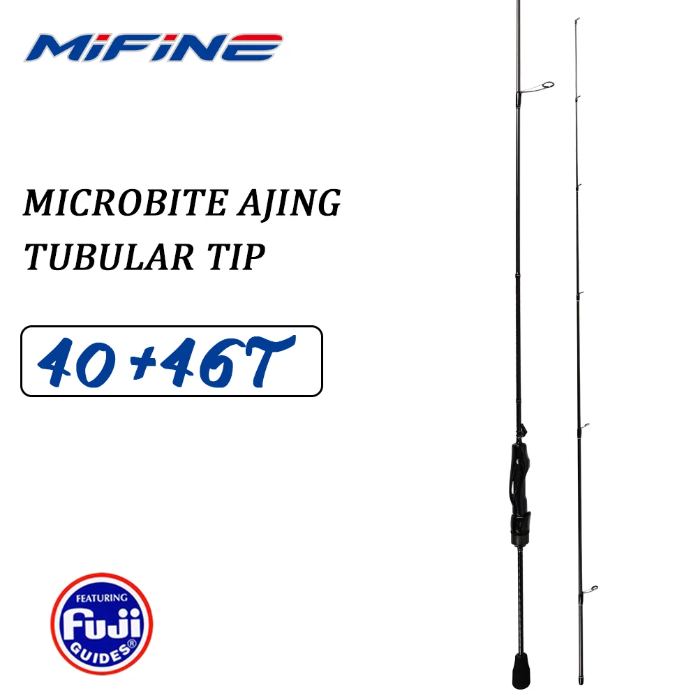 

MIFINE MICROBITE AJING Spinning Rod Ultralight 1-5g/1-8g Fishing Rod for Perch Bass Tubular Tip 40 Ton Carbon Fiber Fast Rod Sea