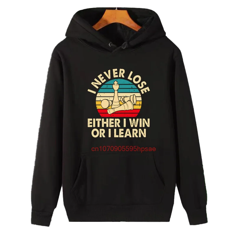 Chess Player Vintage Graphic Hooded Sweatshirts Fashion Winter Thick Sweater Essentials Fleece Hoodie Men's Sportswear
