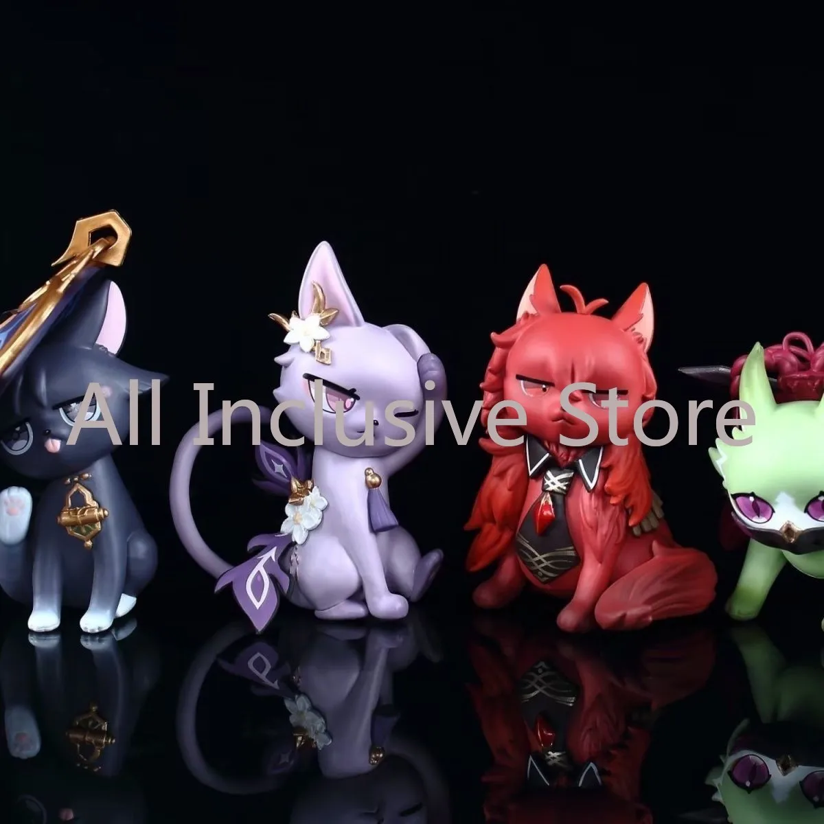 

Game peripherals figures, anime cats, Keqing, Diluc, Kuki Shinobu, Skirmishers, Q version ornaments, chassis Car ornaments Toys