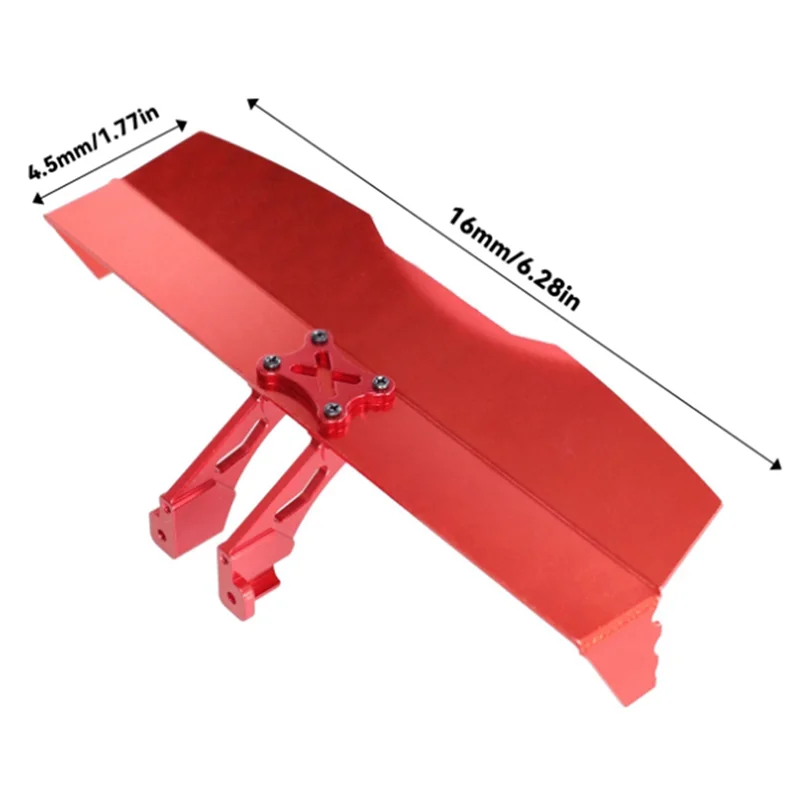AINY-Metalen GT Ducktail Spoiler Beugel Accessoires Staart Vleugel Accessoires Deel Voor Wltoyss 1/12 1/14 144001 124019 RC Auto