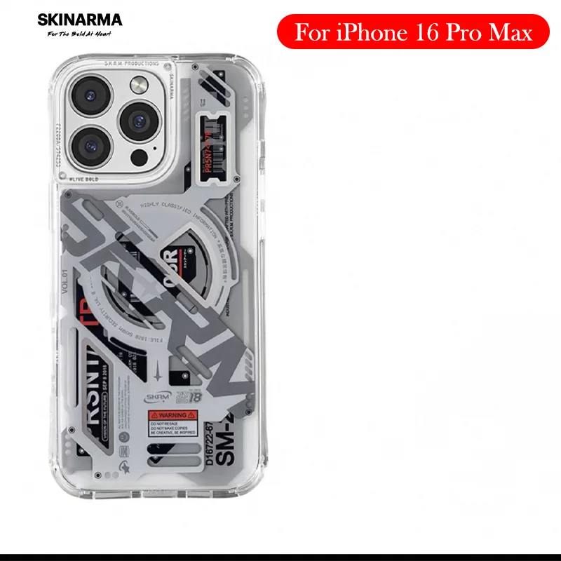 

Чехол SKINARMA для iPhone 16 Pro Max с подушкой безопасности, задняя крышка с беспроводной зарядкой