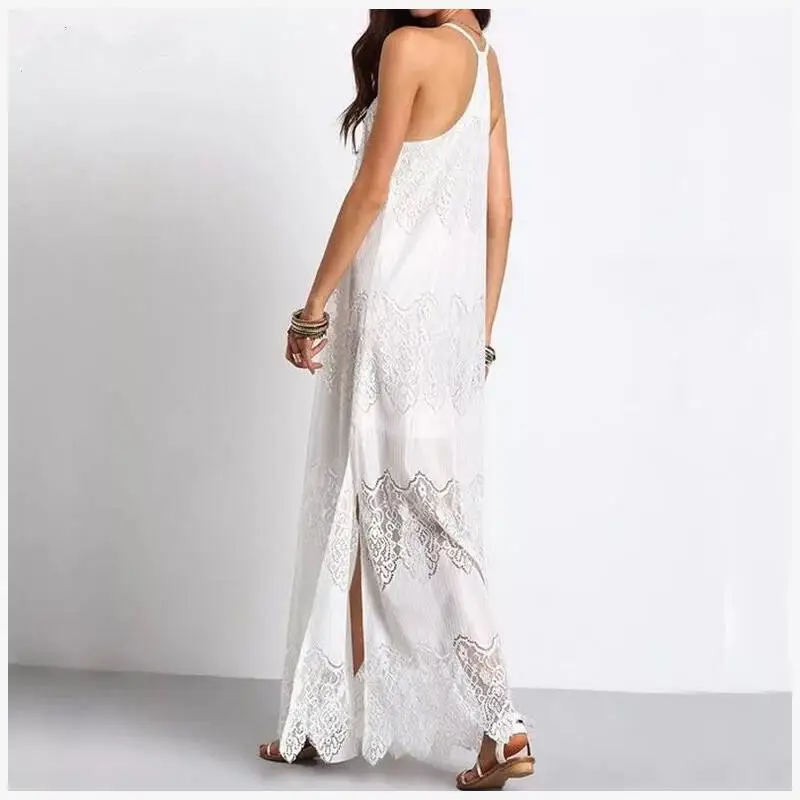 Sexy Lace V-ne Splice Strapl Dr Beach Skirt for Women Summer New Sle Trendy One-piece Clothing Item Number 693