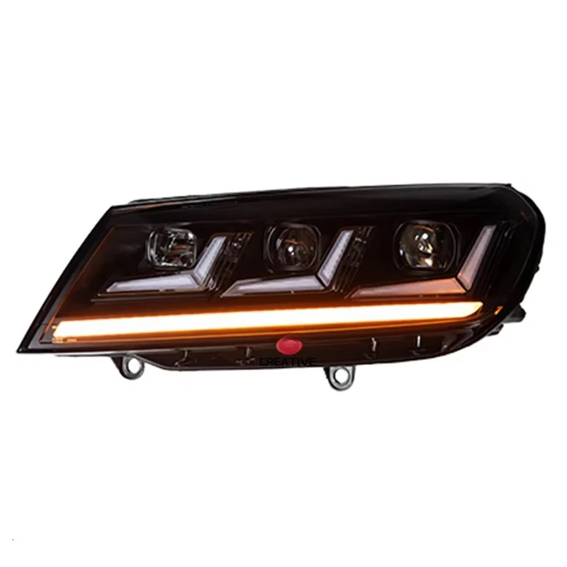 16-18 for Volkswagen for Touareg LED Daytime Running Light Water-Steering Front Headlight Assembly Modified 25 Models Applicable