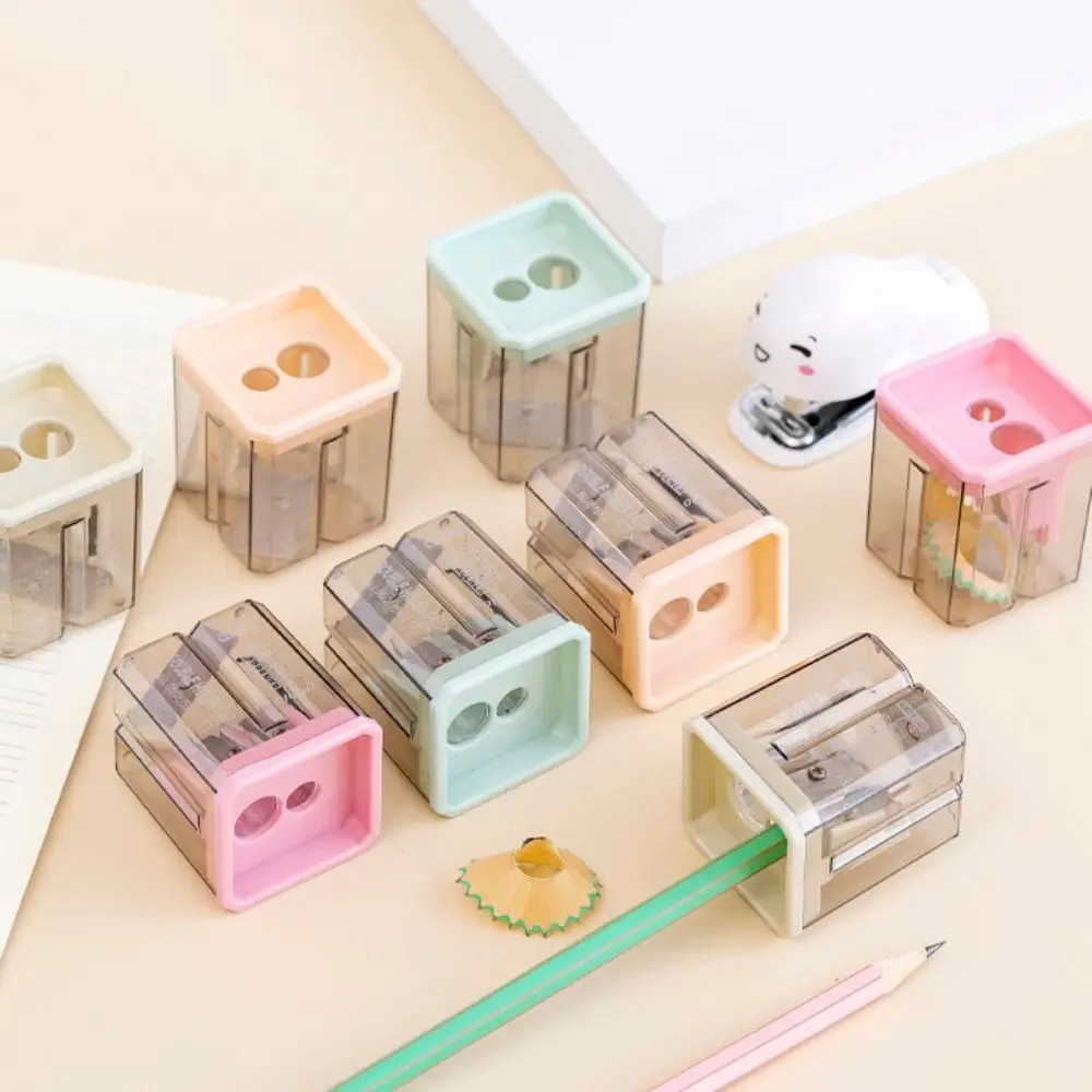 Creative Cartoon Morandi Color Pencil Sharpener Geometric Shape Assembly Pencil Sharpener Office Solid Pencil Sharpener Gift