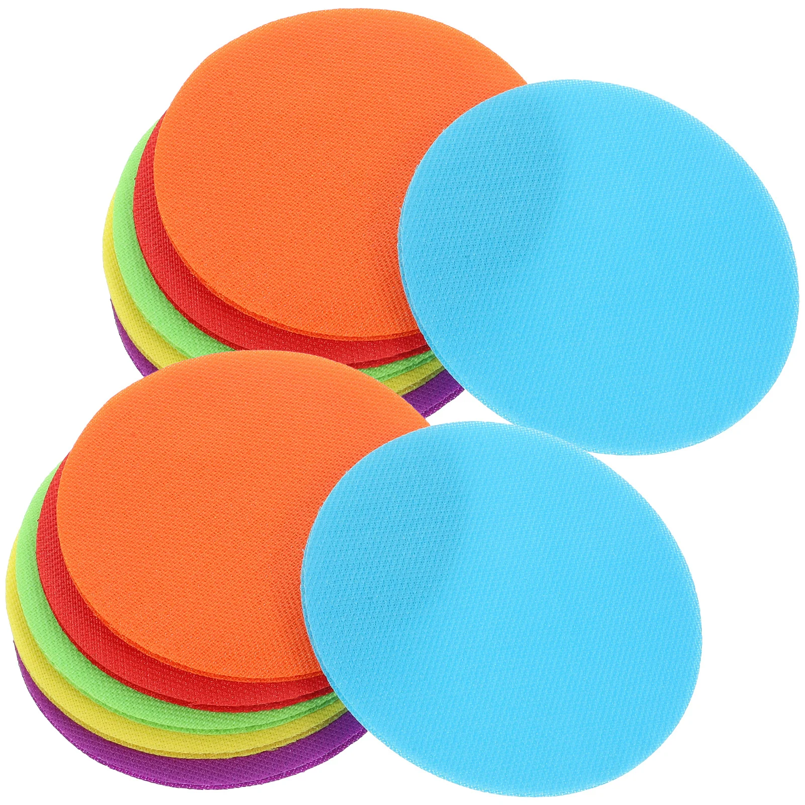 

30 шт. маркеры для ковров, круглые нейлоновые наклейки, красочные многоразовые классные игры, тренировочные принадлежности, детские занятия, домашние пятна