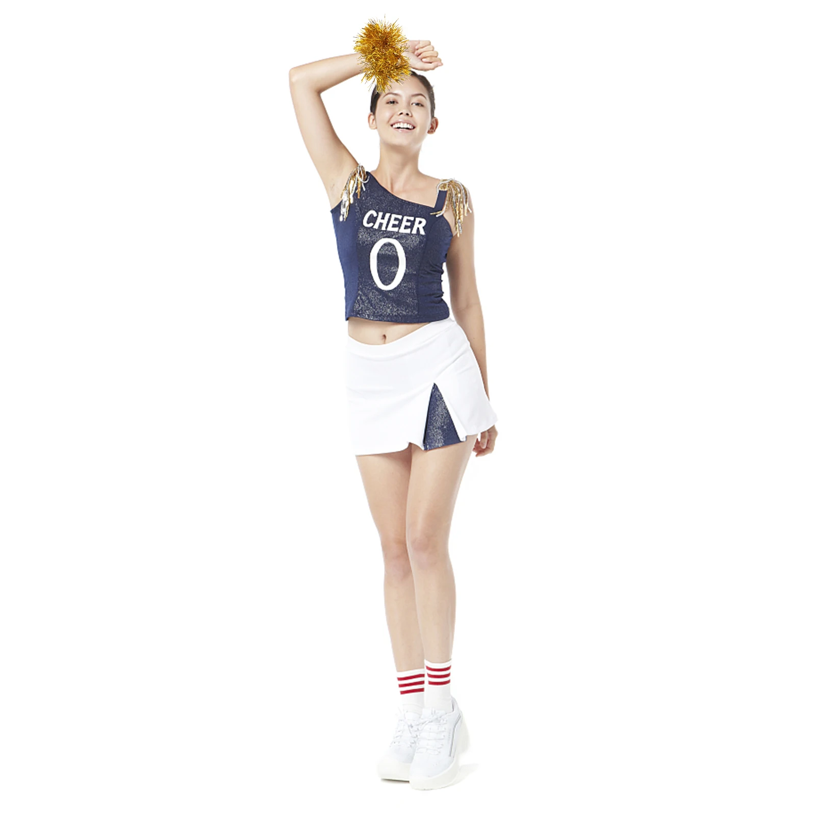 10Pcs Cheerleader Wristband Anti-Wear Pompoms Bright Color Sports Events Dance Party Cheering Props Durable Use