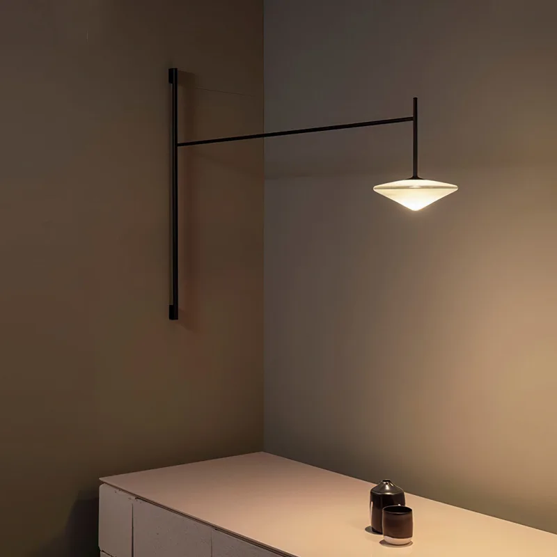 Nordic, minimalist, long pole, wall lamp, minimalist post-modern design