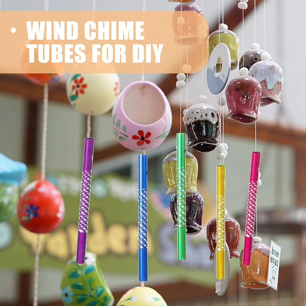 25Pcs Metal Wind Chime Tubes DIY Kit for Garden Patio Yard Outdoor Decoration Rustic Wind Bell Making Supplies Deep Tone Empty