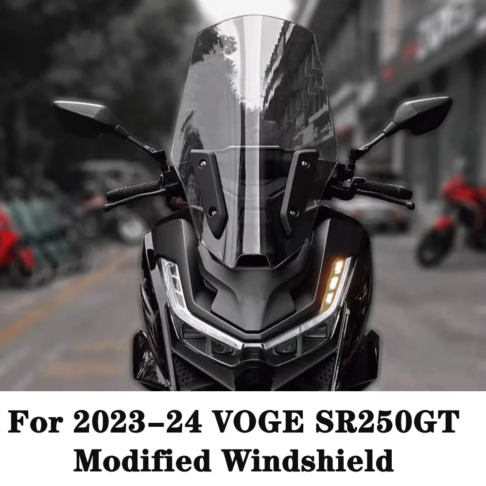 

For 2023-2024 VOGE SR250GT motorcycle modified windshield heightened Thickened windshield sun visor chest protector Accessories