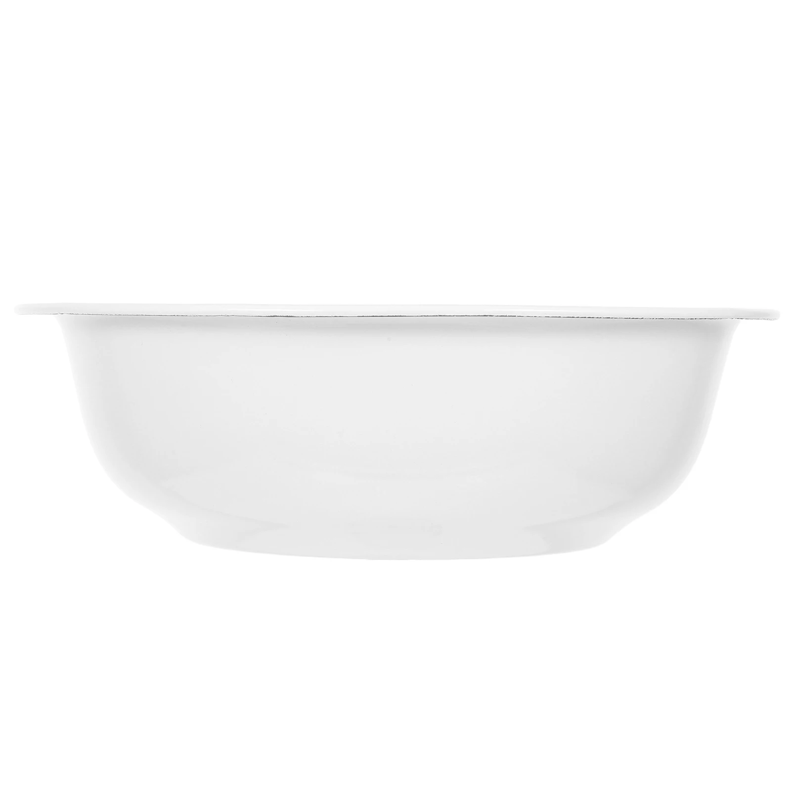 

Enamel Basin Retro Round Wash Bowls Vintage Large Deepen Food Mixing Salad Ware