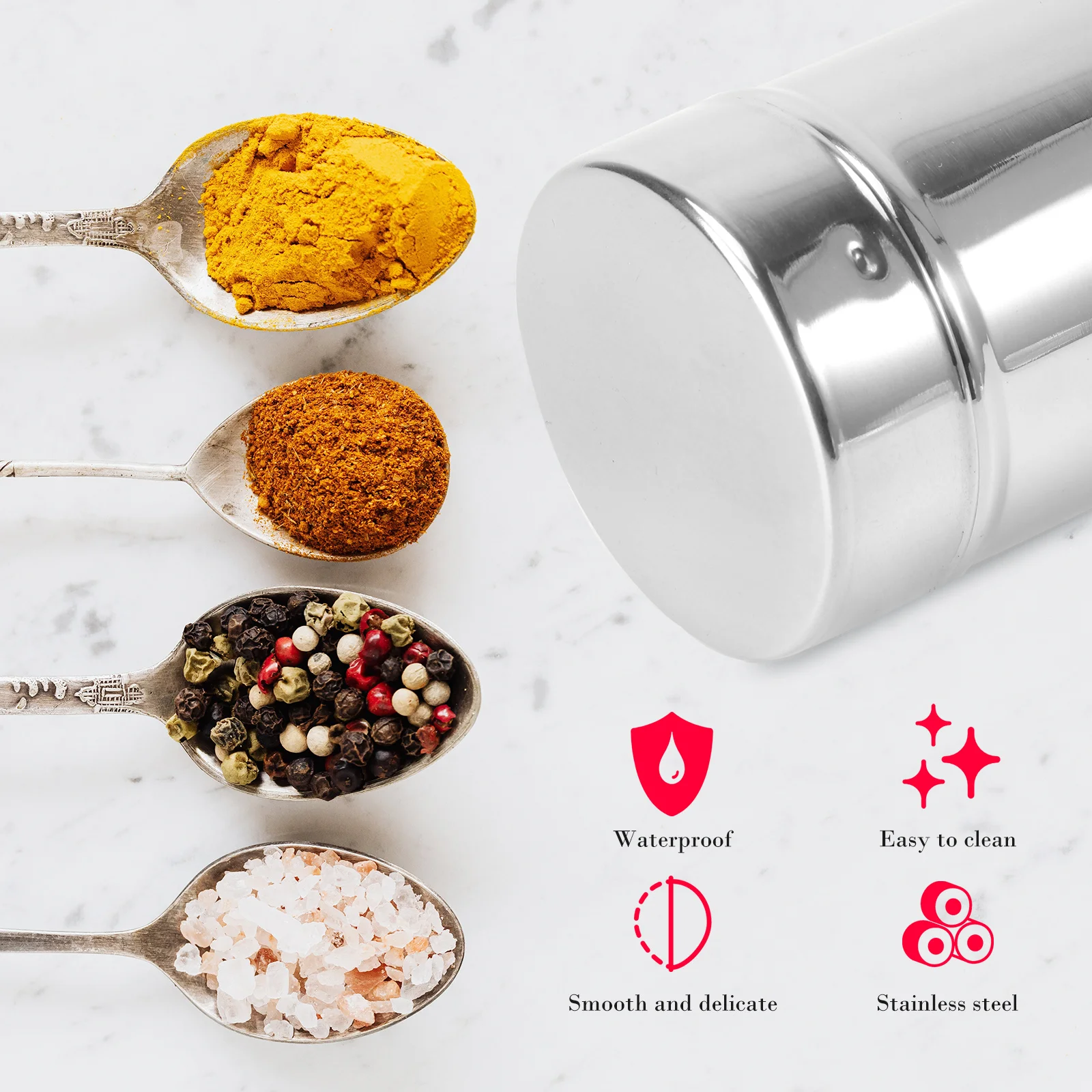 

Stainless Steel Storage Can Large Capacity Airtight Home Storage Container For Kitchen Bathroom Seasoning Medicine