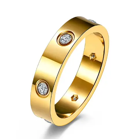 Titanium Steel Set Drill Couple Ring Ring Men And Women Trendy Brand Neutral Style Hand Jewelry