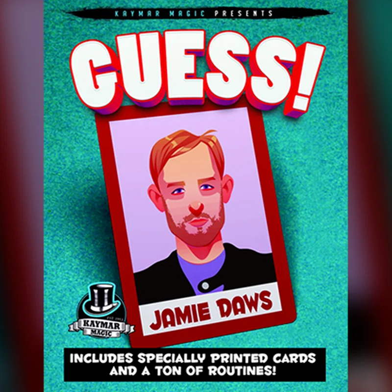 Guess by Jamie Daws and Kaymar Magic Card Magic and Trick Decks Close Up Performer Gimmick Magic Props Illusions Funny Toys