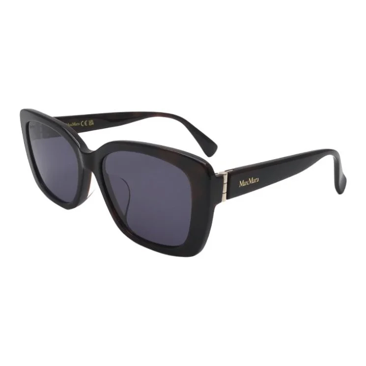 MaxMara Acetate Irregular Shape Sunglasses Unisex Dark Tortoiseshell MM0158K 52A