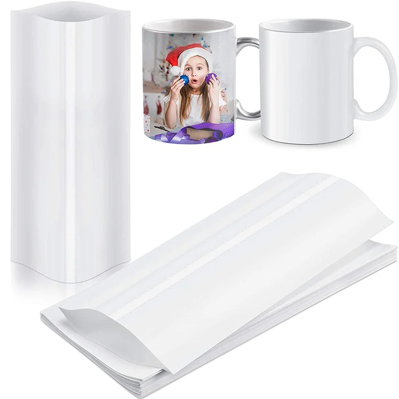 

A01F-280Pcs Sublimation Shrink Wrap Film 5X10 Inch Heat Transfer Shrink Film Shrink Wrap Bags White Shrink Wrap Bands For Mug