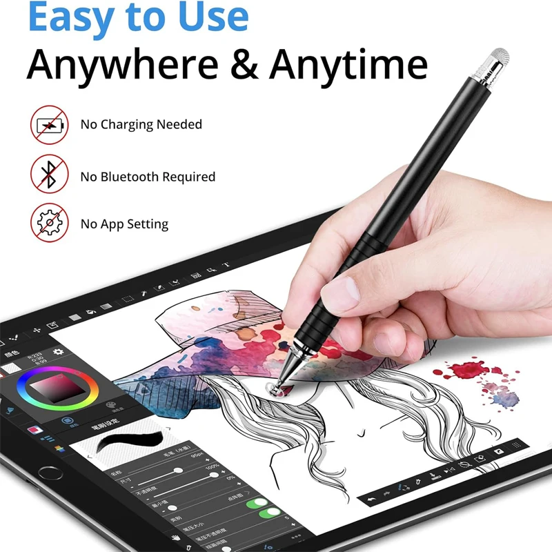 Touch Pen for iPhone iPad Stylus Capacitive Pen Handwriting Tablet Screen Pen Universal for Android IOS Rose Gold Silver 9 Color view 2