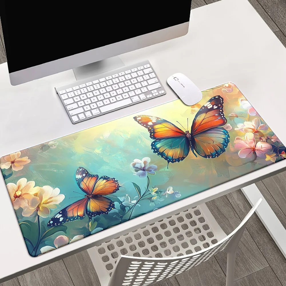 1pc of Butterfly Artwork Mousepad, Gaming Keyboard Accessories Mouse Mat, Desk Mat for Office Computer PC Gamers, Rubber Waterpr