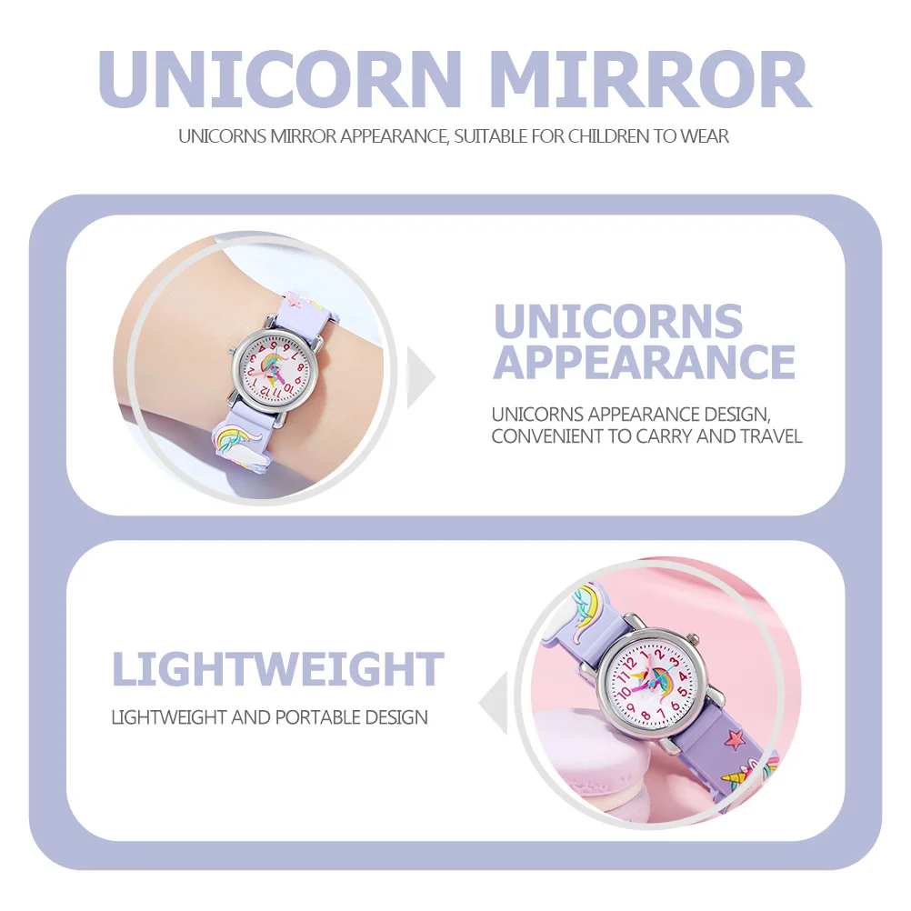 ساعة يونيكورن اللطيفة، ساعة يد كرتونية رقيقة لحفلات المهرجانات، هدية ناعمة ومريحة للاستخدام اليومي #1