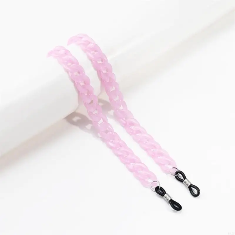 B95F نظارات القراءة Retainer antislip eyeglass chain سلسلة ملونة التصميم الأكريليك مريح للبالغين طوال اليوم ارتداء