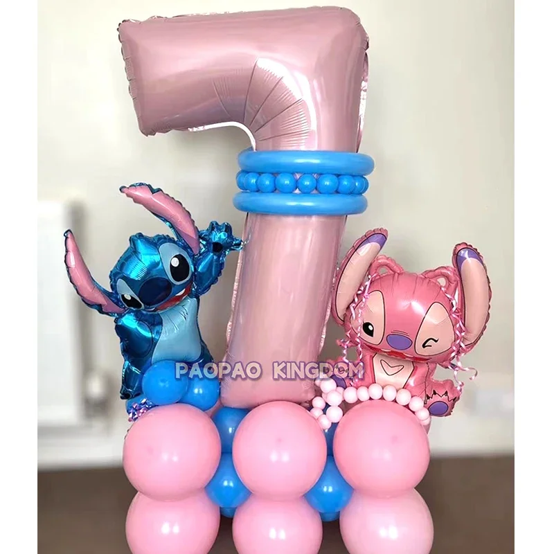 Disney-Ensemble de ballons en aluminium CAN o & Stitch, décorations de fête d\'anniversaire pour garçon et fille, globos gonflables à l\'hélium,