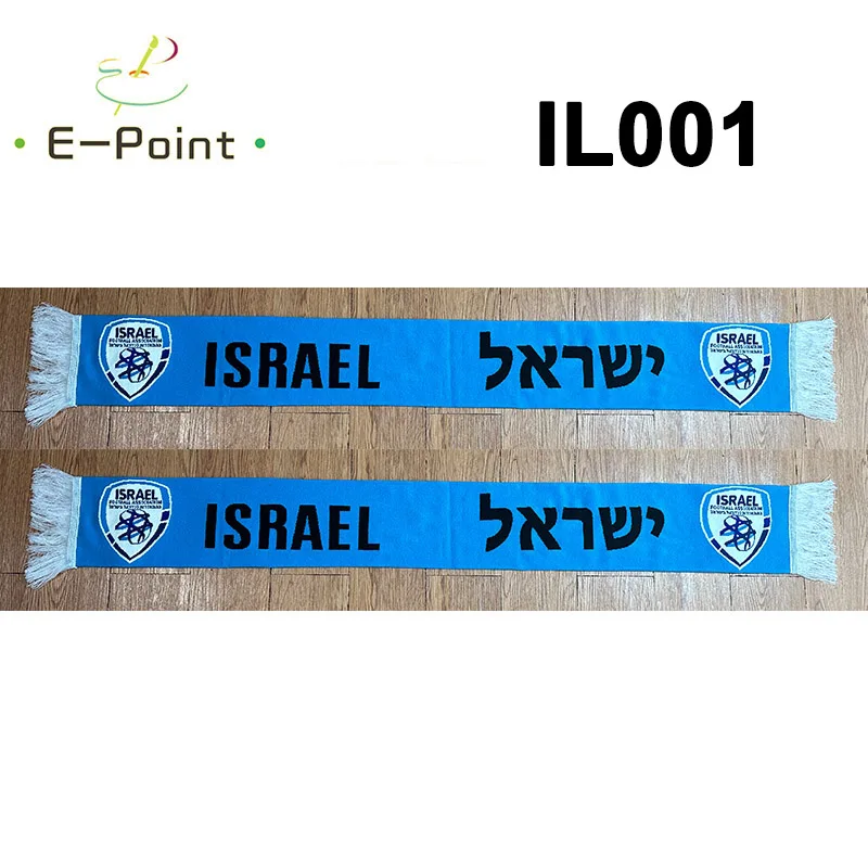 145*18 cm Size Israel National Scarf for Fans Double-faced Knitted IL001