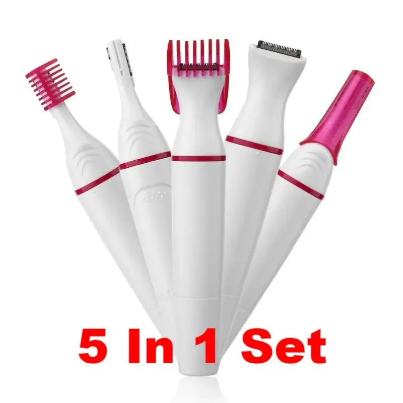 5 em 1 conjunto feminino depilador sobrancelha trimmer feminino senhoras barbeador depilação máquina rosto depilador biquíni ferramenta depilatória