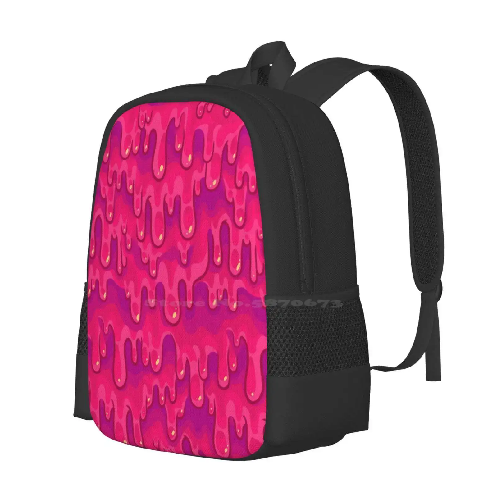 Mood Slime-mochila escolar de gran capacidad, bolsa para ordenador portátil, Slime Ooze Goo, color rosa, goteo bruto